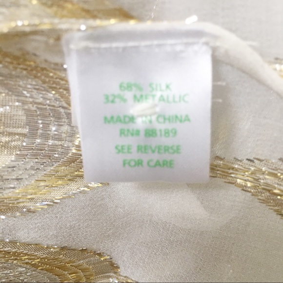 Lilly Pulitzer Elsa Top In Metallic Silk - Picture 7 of 8